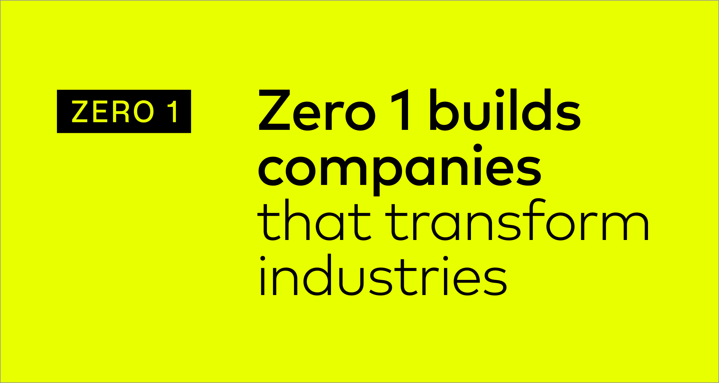 Corporate Venture Builder Startup Studio In London Zero 1